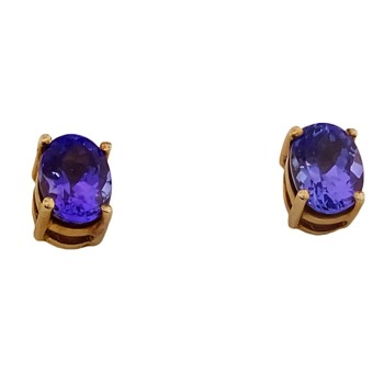 9ct gold Tanzanite Stud Earrings